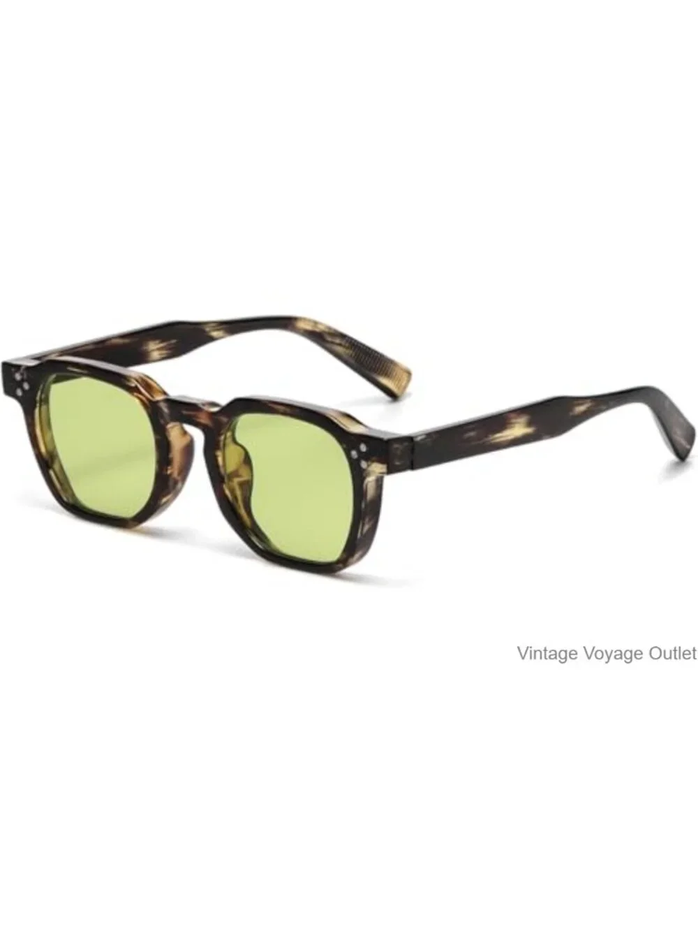 Retro Square Sunglasses for Women Men Thick Frame Non-Polarized UV400